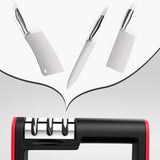 Household Knife Sharpener with 3 Sharpening Slots Sharpening Plate Grindstone Kitchen Tool