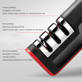 Household Knife Sharpener with 3 Sharpening Slots Sharpening Plate Grindstone Kitchen Tool