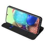 DUX DUCIS For Samsung A71 5G Leather Mobile Phone Cover Magnetic Protective Case Bracket with Cards Slot Royal blue