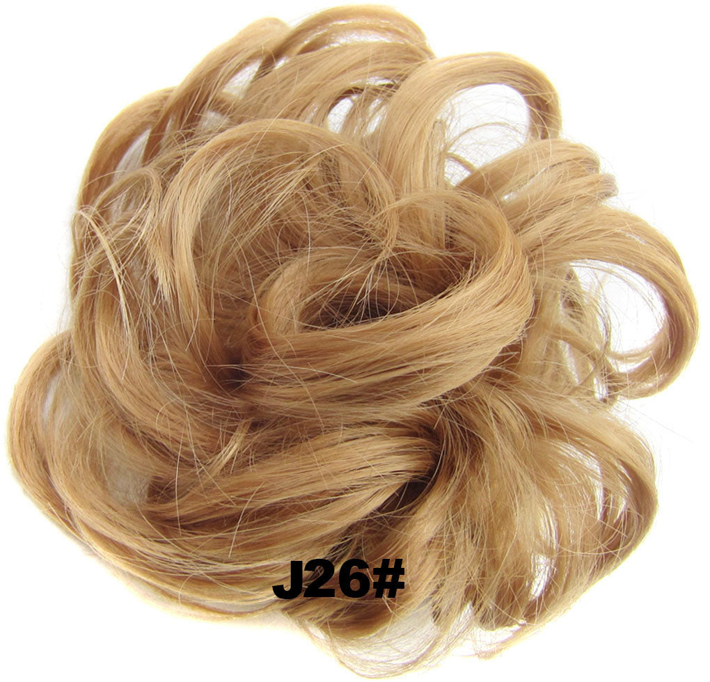 Fashion Synthetic Women Hair Pony Tail Hair Extension Bun Hairpiece Scrunchie Elastic Wedding Wave Curly  J26#