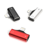 Dual Port Adapter Splitter 2 in 1 Headphone Audio Charge Dongle for iPhone XS, XS Max, XR, X, 8/8 Plus, 7/7 Plus black