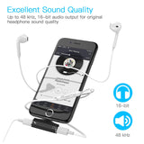 Dual Port Adapter Splitter 2 in 1 Headphone Audio Charge Dongle for iPhone XS, XS Max, XR, X, 8/8 Plus, 7/7 Plus black