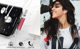 Dual Port Adapter Splitter 2 in 1 Headphone Audio Charge Dongle for iPhone XS, XS Max, XR, X, 8/8 Plus, 7/7 Plus black