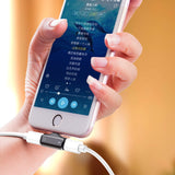 Dual Port Adapter Splitter 2 in 1 Headphone Audio Charge Dongle for iPhone XS, XS Max, XR, X, 8/8 Plus, 7/7 Plus black