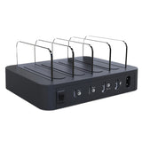 Dual PD QC3.0 4 Port USB 2.4A Desktop Multi-Function Charging Station Dock Intelligent Smart Charger - US Plug