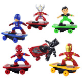 Children Cartoon Movie Figure Simulation Scooter Electric Rotating Tumble Toys Captain America scooter