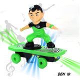 Children Cartoon Movie Figure Simulation Scooter Electric Rotating Tumble Toys Juvenile hacker scooter