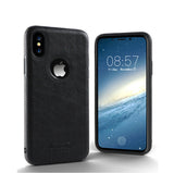 Luxury Textured Back Cover Flexible Soft Shockproof Full Protection Cases for iPhone X Black