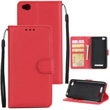 Ultra Slim Shockproof Full Protective Case with Card Wallet Slot for Xiaomi Redmi 5A red