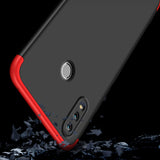 For HUAWEI Honor 8X Ultra Slim PC Back Cover Non-slip Shockproof 360 Degree Full Protective Case Red black red_HUAWEI Honor 8X