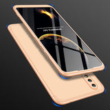 For HUAWEI Honor 8X Ultra Slim PC Back Cover Non-slip Shockproof 360 Degree Full Protective Case Gold_HUAWEI Honor 8X