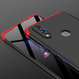 For HUAWEI Honor 8X Ultra Slim PC Back Cover Non-slip Shockproof 360 Degree Full Protective Case Red black red_HUAWEI Honor 8X