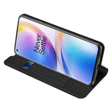DUX DUCIS For One plus 8 pro Leather Mobile Phone Cover Magnetic Protective Case Bracket with Cards Slot black