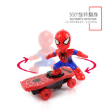 Children Cartoon Movie Figure Simulation Scooter Electric Rotating Tumble Toys Hulk scooter
