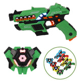 Small Laser Gun 4 Packs (Red/Yellow/Blue/Green) Vest 4 Packs (Red/Yellow/Blue/Green)