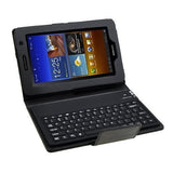 RioRand Wireless Bluetooth Keyboard + Leather Case Stand for 7"" Samsung Galaxy Tab P3100, P3110, P6200, P6210
