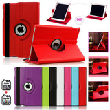 PU Leather Smart Stand Flip Case Cover for Apple iPad mini3/2/1 360 Rotation Tablet Full Protector Case Black