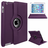 PU Leather Smart Stand Flip Case Cover for Apple iPad mini3/2/1 360 Rotation Tablet Full Protector Case Black
