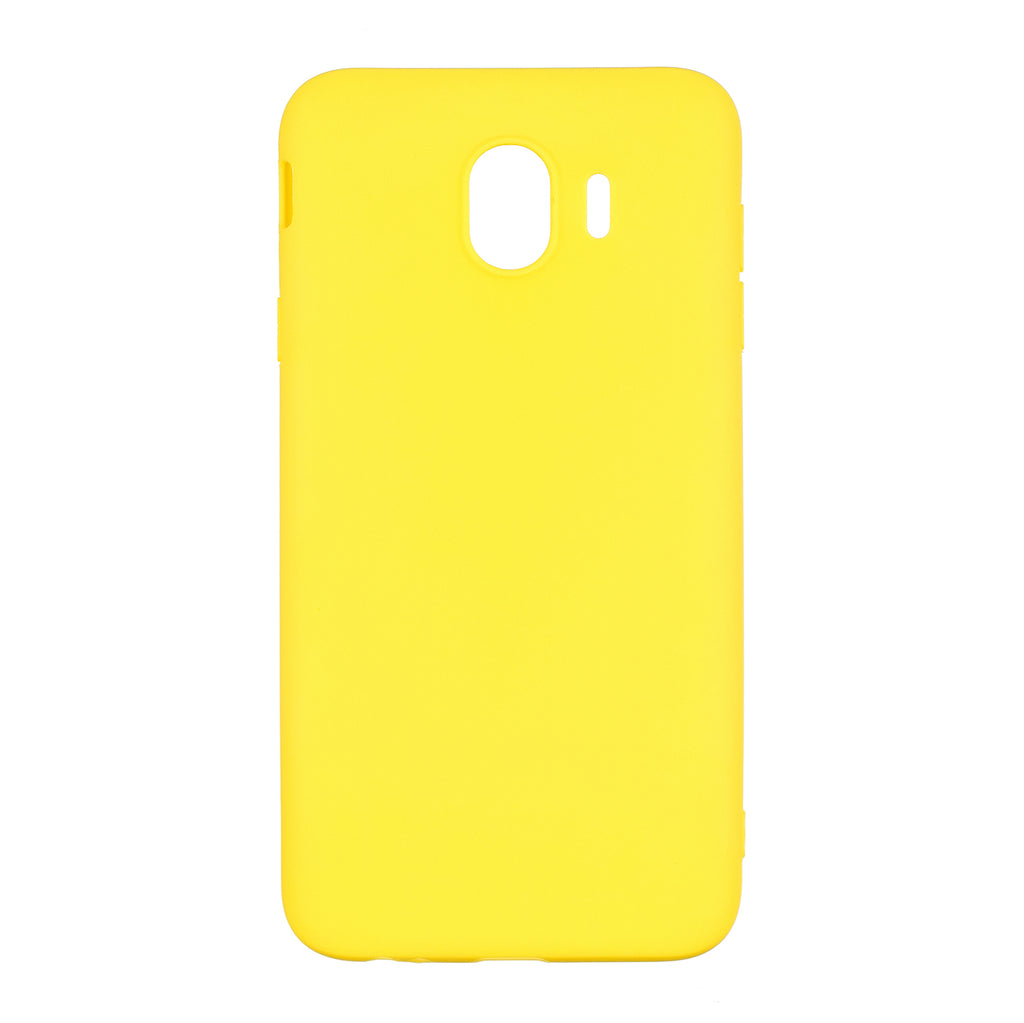 for Samsung J4 Euro Edition Lovely Candy Color Matte TPU Anti-scratch Non-slip Protective Cover Back Case yellow