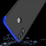 For HUAWEI Honor 8X Ultra Slim PC Back Cover Non-slip Shockproof 360 Degree Full Protective Case Blue black blue_HUAWEI Honor 8X