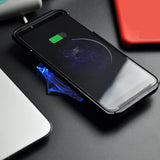 Crystal Wireless Charger Pad Mobile Phone Wireless Receiver Charging Base Universal Charge Base for Apple IOS Android black