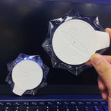 Crystal Wireless Charger Pad Mobile Phone Wireless Receiver Charging Base Universal Charge Base for Apple IOS Android black