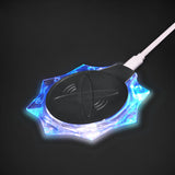 Crystal Wireless Charger Pad Mobile Phone Wireless Receiver Charging Base Universal Charge Base for Apple IOS Android black