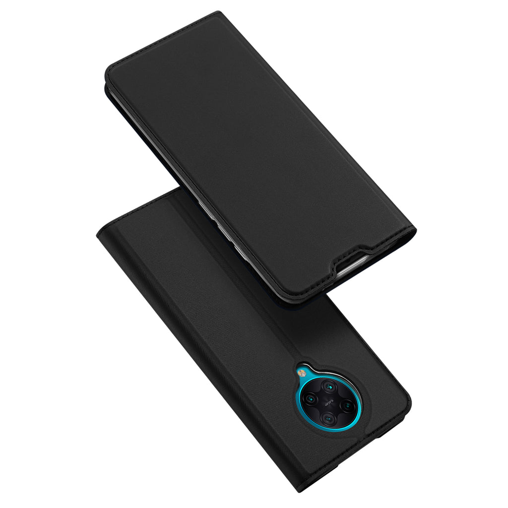 DUX DUCIS For Redmi K30 Pro Leather Mobile Phone Cover Magnetic Protective Case Bracket with Cards Slot black