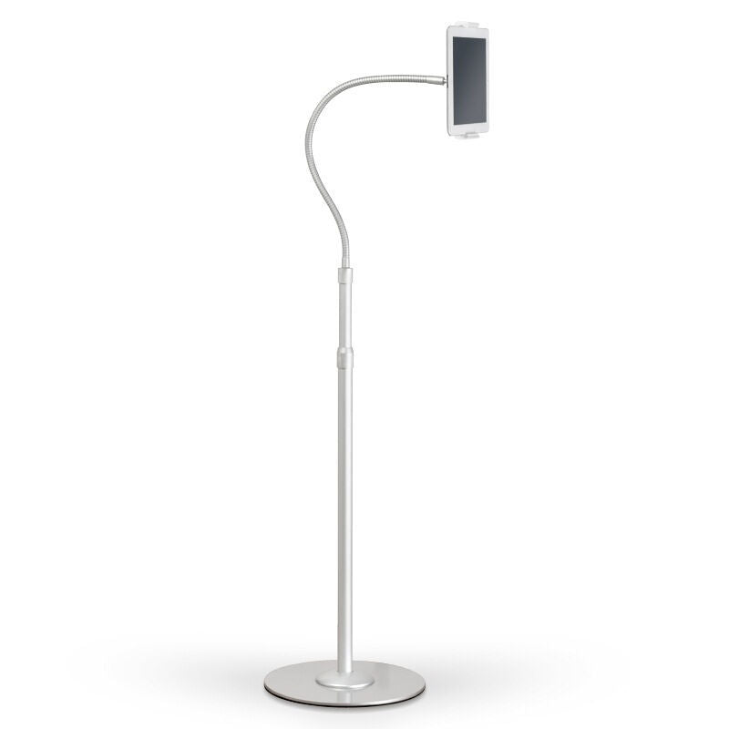 Universal Aluminium Alloy Stand with Flexible Arms Adjustable Lazy Bracket Hands-free Tablet Mount Mobile Phone Holder Silver