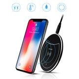F10 Ultrathin Qi Fast Wireless Charger Pad for iPhone 8 Apple X Samsung Galaxy S7 S7 S8 Plus Phone Base Gold