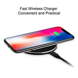 F10 Ultrathin Qi Fast Wireless Charger Pad for iPhone 8 Apple X Samsung Galaxy S7 S7 S8 Plus Phone Base red