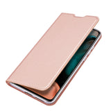 DUX DUCIS For Redmi K30 Pro Leather Mobile Phone Cover Magnetic Protective Case Bracket with Cards Slot Pink