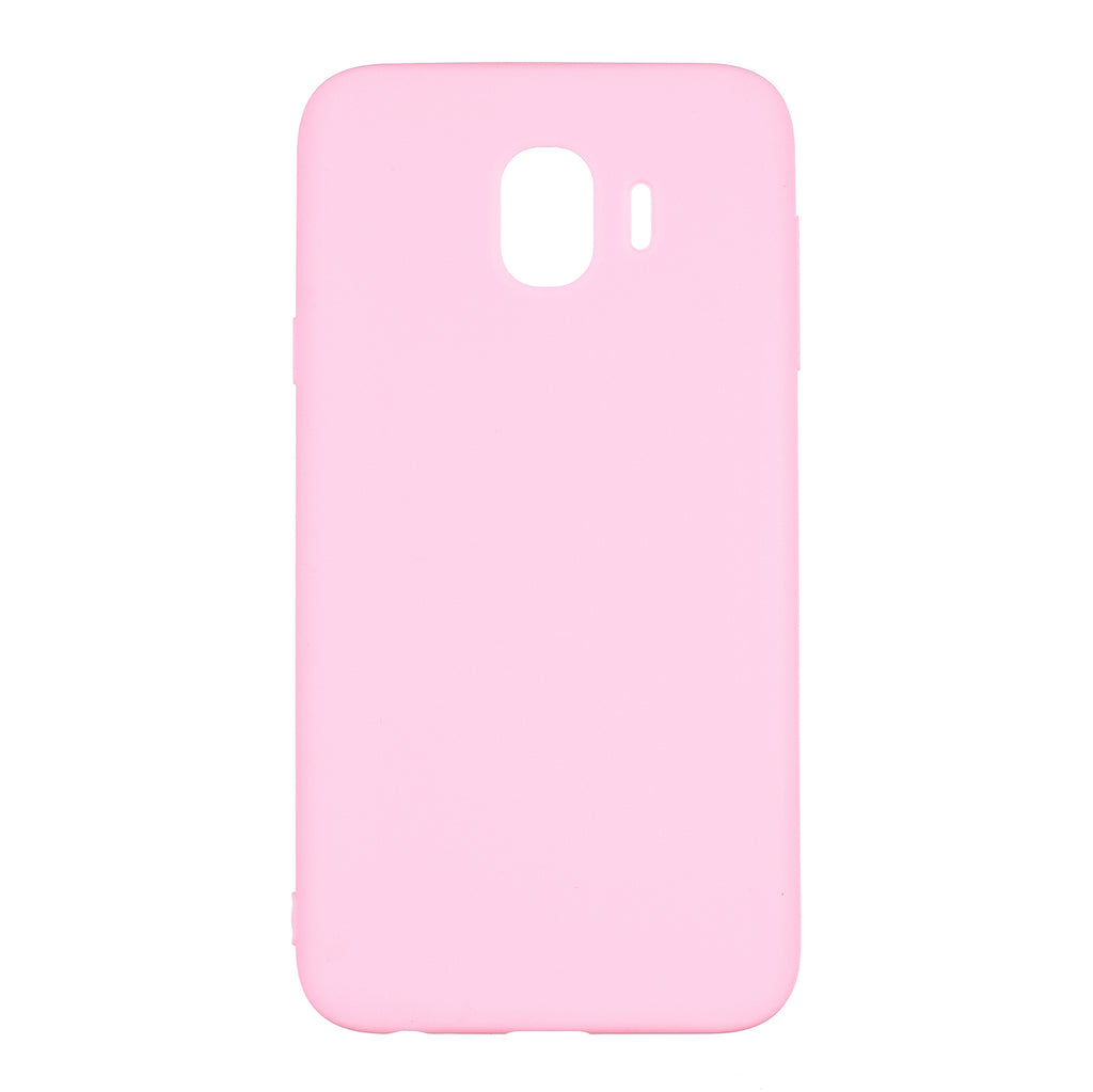 for Samsung J4 Euro Edition Lovely Candy Color Matte TPU Anti-scratch Non-slip Protective Cover Back Case dark pink