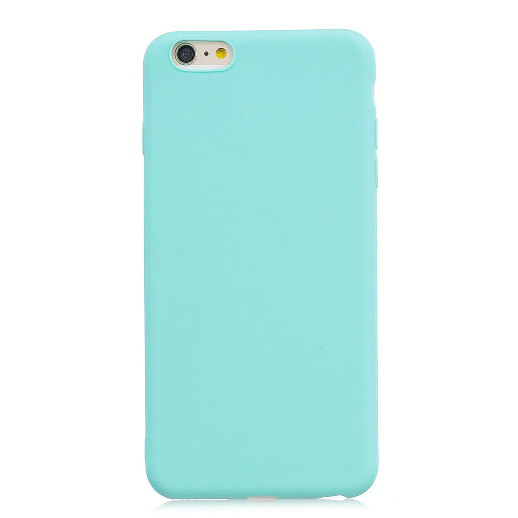 for iPhone 6/6S Lovely Candy Color Matte TPU Anti-scratch Non-slip Protective Cover Back Case Light blue