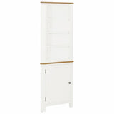 Corner Cabinet 23.2"x14.2"x70.9" Solid Oak Wood