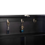 Floating Wall Mounted Table, Foldable Desk with Storage Shelves and Blackboard