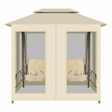 Gazebo Convertible Swing Bench Cream White