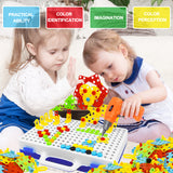 237 Pieces Creative Toy Drill Puzzle Set, STEM Learning Educational Toys, 3D Construction Engineering for Ages 3-10 Year Old
