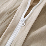 100% Washed Cotton Duvet Cover Set, Durable Fade-Resistant Natural Bedding Set (No Comforter)