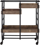 ACME Vorrik Serving Cart, Black & Walnut YF