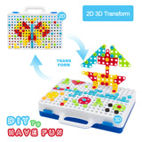 237 Pieces Creative Toy Drill Puzzle Set, STEM Learning Educational Toys, 3D Construction Engineering for Ages 3-10 Year Old