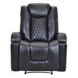 Oris Fur. Power Motion Recliner with USB Charge Port and Two Cup Holders -PU Leather Lounge chair for Living Room