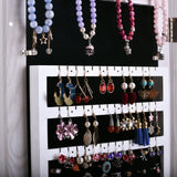 Jewelry Organizer Wall/Door Mounted Lockable Jewelry Cabinet with Mirror