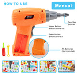 237 Pieces Creative Toy Drill Puzzle Set, STEM Learning Educational Toys, 3D Construction Engineering for Ages 3-10 Year Old