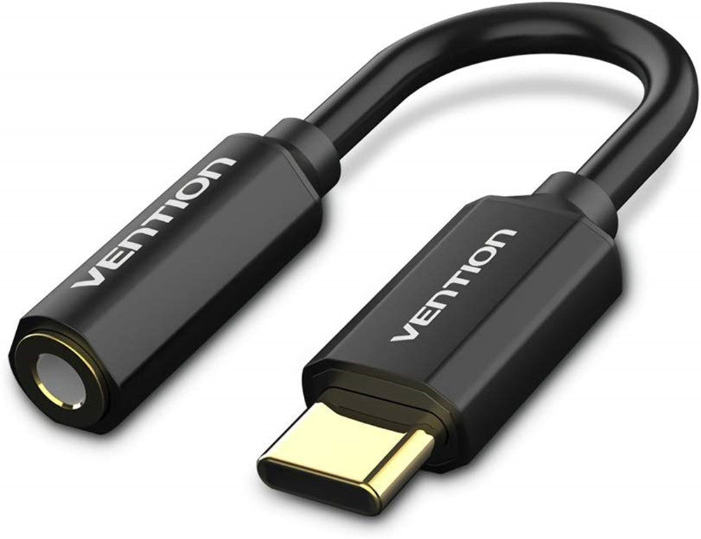 Vention for Type C 3.5 Earphone Adapter USB C Male to 3.5mm Female Jack for Xiaomi 6 Mi6 MIX 2 Huawei Mate10 P20 Pro AUX Audio Cable black