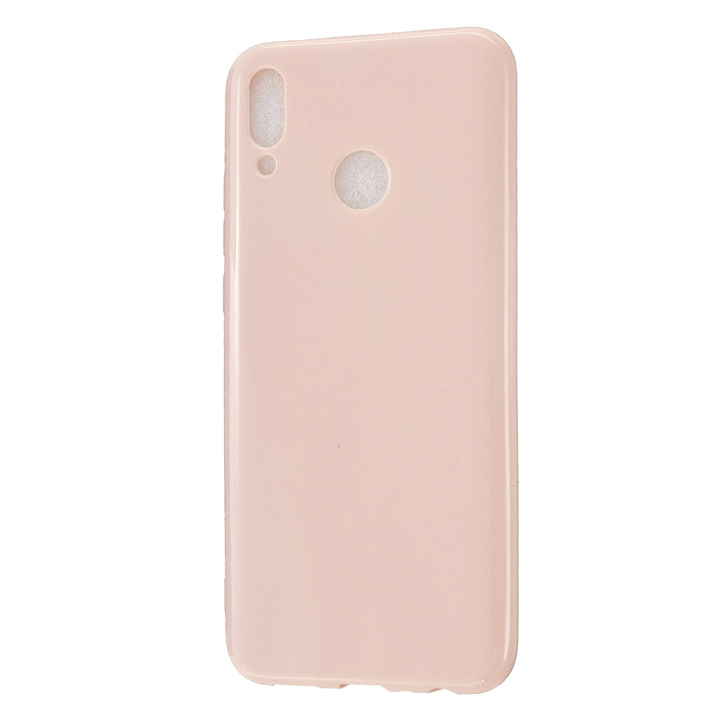 For HUAWEI Y9/Y9 Prime 2019 Cellphone Shell Glossy TPU Case Soft Mobile Phone Cover Full Body Protection Sakura pink