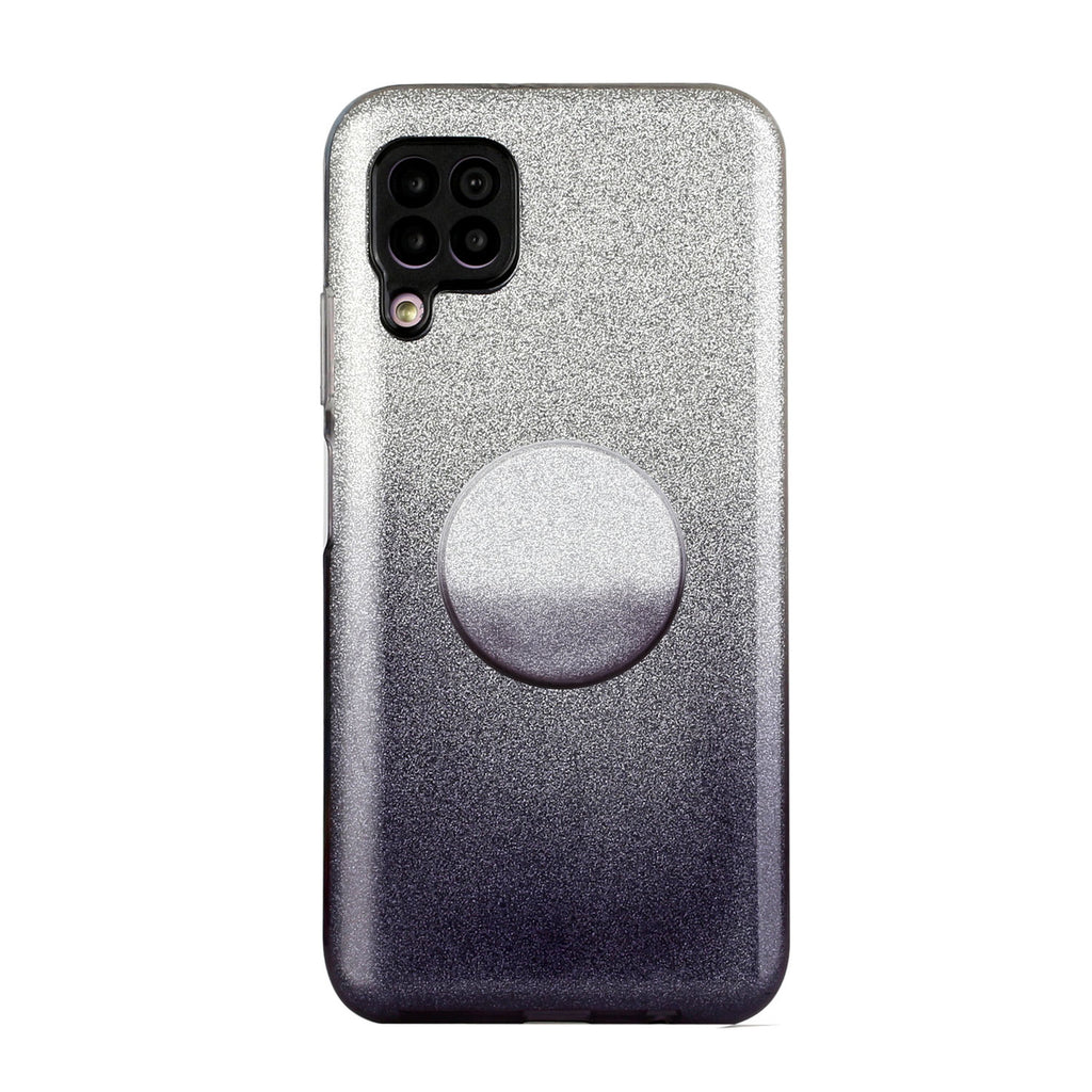 for HUAWEI P20 LITE/P30 LITE/P40 LITE/Nova6SE/Nova 7i Phone Case Gradient Color Glitter Powder Phone Cover with Airbag Bracket black