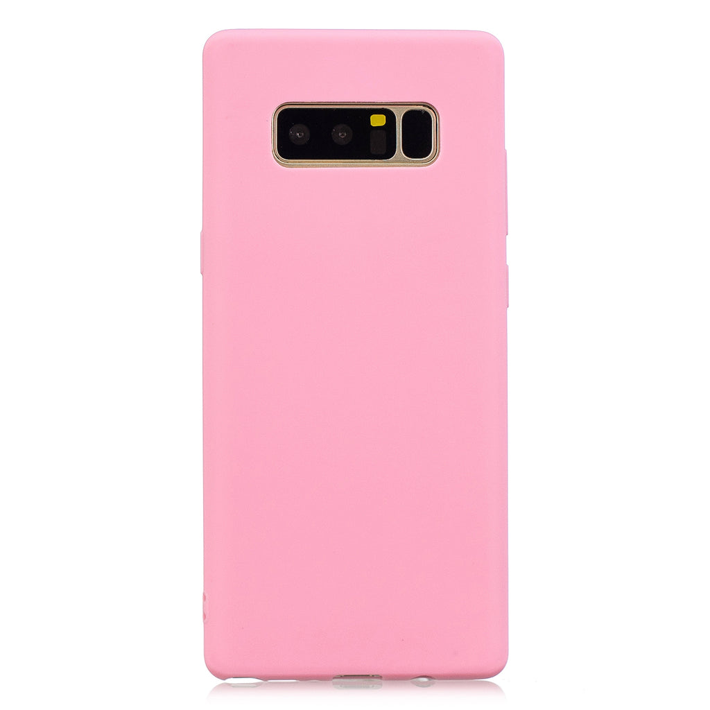 for Samsung NOTE 8 Cute Candy Color Matte TPU Anti-scratch Non-slip Protective Cover Back Case dark pink