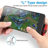 L Shaped Angle Head Type-C Charging Cable Data Transmission Cable Adapter 2m for Phone red