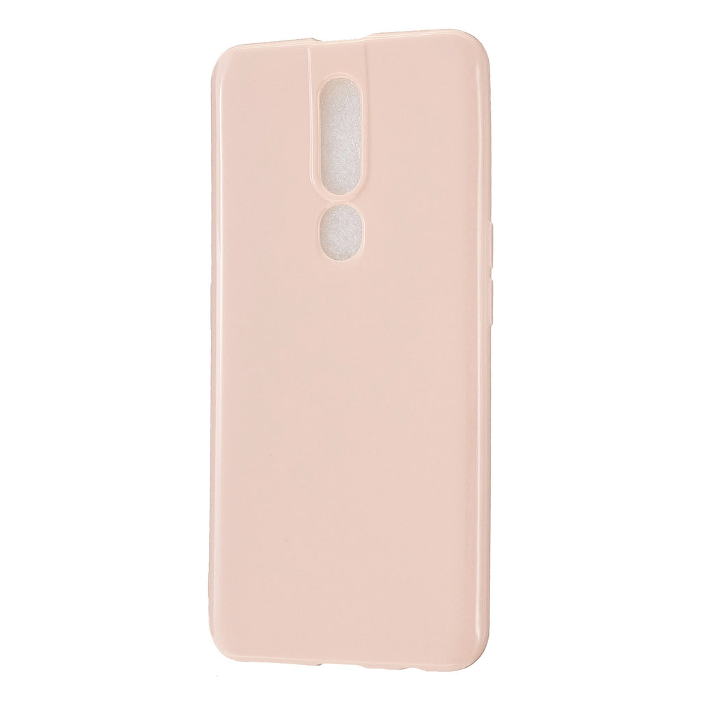 For OPPO F11/F11 Pro Cellphone Cover Glossy TPU Simple Profile Bumper Protective Mobile Phone Case Sakura pink